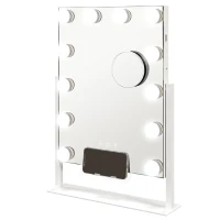 HOMCOM 12 LED bulb Tabletop Makeup Mirror, with Adjustable Settings(m-1)