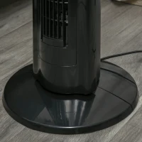 HOMCOM Anion Tower Fan for Bedroom, 42 inch, 6 m/s Powerful Velocity, Standing Floor Fan with 60° Oscillating, 3 Modes, 3 Speeds, 8 Hour Timer, LED Display, Remote Control, Black(m-9)