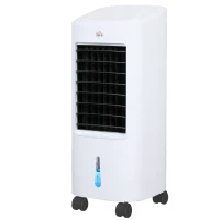 HOMCOM Klimaanlage, Ventilator mit 3 Funktionen und Modi, Fernbedienung, Timer, Weiß(m-11)