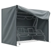 Outsunny 220 x 125cm Three-Seater Swing Chair Protective Cover - Grey(m-1)