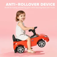 HOMCOM Ride on Car Baby Toddler Walker Foot to Floor Sliding Car Slider, Red(m-5)
