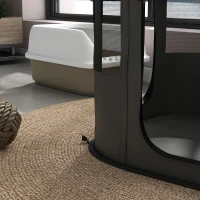 PawHut Parc enclos pliable pour chien chat petits animaux en tissu Oxford avec rangement 84 x 64 x 53 cm gris et noir(m-13)