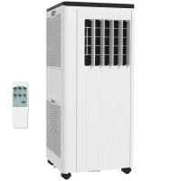 HOMCOM 7,000 BTU App-Controlled Mobile Air Conditioner, 15m² Radius - White(m-1)