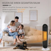 HOMCOM kachel 2000W 21 cm x 21 cm x 63.5 cm(m-4)