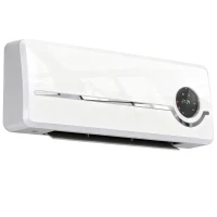 HOMCOM Chauffage mural en céramique 1000/2000W, radiateur électrique, ventilateur, thermostat, minuterie, 50x18,6x12,9cm, blanc(m-17)