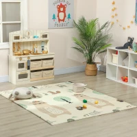 AIYAPLAY Animal-Themed Baby Plat Mat Double Sided, Foldable, Water-Resistant for Outdoor/Indoor, 177 x 146 x 1.5cm(m-10)