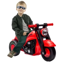 AIYAPLAY Rutschauto, Motorrad-Design, Musik und Seifenblasen, für 2-5 Jahre, Rot(m-12)
