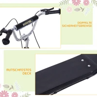 HOMCOM kinderscooter step kickscooter stadsscooter kinderstep kickboard vanaf 5 jaar 16 inch zwart 143 x 58 x 92-100 cm(m-6)