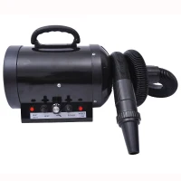 PawHut Hundefön Blower 2800W Hundetrockner mit Einstellbarer Geschwindigkeit, Temperaturstufen, 3 Düsen, Heizung, Tierhaartrockner Pet Dryer für Hunde Katzen Haustiere(m-1)