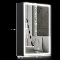 HOMCOM LED Mirror Bathroom Cabinet, with Shaver Socket(m-3)