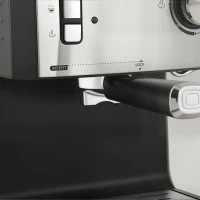 HOMCOM Espressomachine, 20-bar koffiemachine met melkopschuimer, 1,6 L waterreservoir, zwart(m-12)