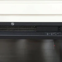 HOMCOM Șemineu Electric cu Flacără în 12 Culori și 5 Niveluri de Luminozitate, cu Telecomandă și Timer, 98x25x80 cm, Alb și Negru(m-9)