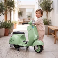 AIYAPLAY Elektryczny motocykl dla dzieci 6 V z kółkami podporowymi, akumulatorem litowym, Softstart, muzyką, USB, reflektorem, klaksonem(m-5)
