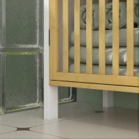 HOMCOM Meuble sous vasque 2 portes avec étagère réglable armoire de rangement pour lavabo 60 x 30 x 70 cm MDF et bambou(m-9)