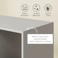 HOMCOM Open Wardrobe on Wheels, Bedroom Wardrobe with Clothes Hanging Rail, 3 Storage Shelves, Mobile Garment Rack for Cloakroom, Hallway, Grey(m-6)