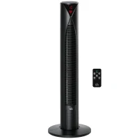 HOMCOM Ventilateur colonne silencieux oscillation 70° minuterie 12h 4 modes 3 vitesses 45W 31,5 x 31,5 x 96 cm noir(m-12)