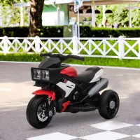 HOMCOM Elektro-Kindermotorrad für Kinder 37-95 Monate Rot+Weiß(m-10)