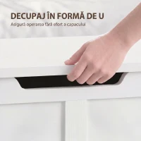 HOMCOM Comodă pentru Sufragerie, Cufăr pentru Jucării din Lemn, 100cm, Alb(m-6)