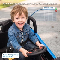 AIYAPLAY Carro Elétrico para Crianças 12V com 2 Motores Controlo Remoto 2,4G Velocidade até 7 km/h e USB 96x61x56 cm Azul(m-6)