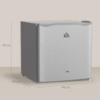 HOMCOM 46 Litre Lockable Countertop Fridge - Grey(m-3)