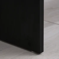 HOMCOM Compact Computer Desk, Study Table with Drawer and Storage Compartment, Writing Workstation, Black(m-8)