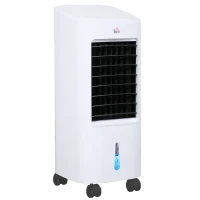 HOMCOM Klimaanlage, Ventilator mit 3 Funktionen und Modi, Fernbedienung, Timer, Weiß(m-1)