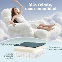 HOMCOM Sillón Relax Reclinable Eléctrico Levanta Personas con Puerto USB Control Remoto Asiento Ancho Reposapiés Azul(m-5)