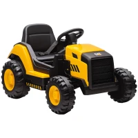 AIYAPLAY Kinder-Baufahrzeug, Aufsitzauto für Kinder, Fernbedienung, manuelle Steuerung, Bluetooth+Musik-Funktion, 3-6 Jahre, Kunststoff, Stahl, Gelb(m-12)