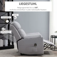 HOMCOM Elektrische sta-stoel Fauteuil met opstahulp voor senioren Grijs(m-6)