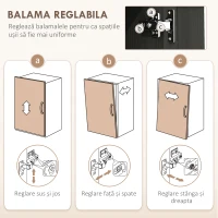 Homcom Dulap Bucatarie Alb – 5 Rafturi(m-8)