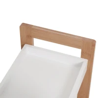 HOMCOM 3-Tier Bathroom Rack Storage Shelf Bamboo Organiser Shower Tower for Narrow Place(m-8)