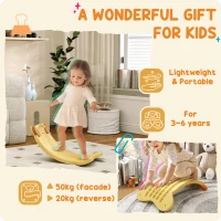 AIYAPLAY Balance Board for Kids Balance Training & Sensory Play, Yellow(m-6)
