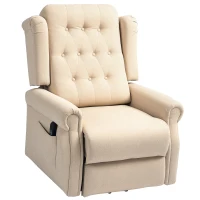 HOMCOM 45° Lifting Riser and Recliner Armchair  - Beige(m-14)