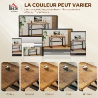 HOMCOM Bureau d'Ordinateur 120 cm, Bureau Simple, Pieds Réglables, pour Petit Espace, Travail à Domicile, Étude, Brun Rustique(m-6)