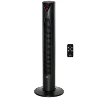 HOMCOM Ventilateur colonne silencieux oscillation 70° minuterie 12h 4 modes 3 vitesses 45W 31,5 x 31,5 x 96 cm noir(m-13)