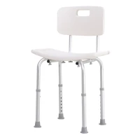 HOMCOM Bath Chair Shower Stool Safety Seat Bathroom Adjustable Positions Elderly Aids(m-10)
