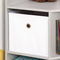 HOMCOM Aufbewahrungsregal für Kinder, 3 Vliesschubladen, MDF, kippsicher, Grau(m-9)