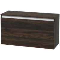 HOMCOM Comodino Sospeso con Cassetto Senza Maniglie e con Fissaggio a Parete, 80x30x45cm, Noce(m-10)
