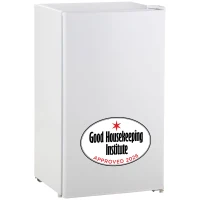 HOMCOM 91L Small Fridge with Chiller Box Under Counter Fridge with Reversible Door, Good Housekeeping Institute Approved, White(m-1)