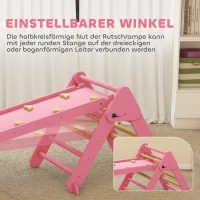 AIYAPLAY Klettergerüst Indoor, 7 in 1 klappbar Kletterdreieck mit Rutsche, Kletterbogen(m-6)