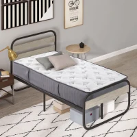 HOMCOM Matratze 90x200 cm 25,8 cm Höhe 7-Zonen ergonomisch mit abnehmbarer waschbar Bezug(m-10)