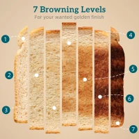 HOMCOM 4 Slice Toaster with 7 Browning Levels, Bread Toaster with Removable Crumb Tray, Black(m-5)