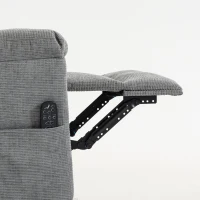 HOMCOM Massage-relaxfauteuil met warmte, verstelbare hoofdsteun en wandbesparend ontwerp, grijs(m-12)