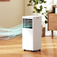 HOMCOM Climatiseur mobile 9000 BTU, climatiseur portable 4 en 1, refroidissement, déshumidificateur, ventilateur, mode nuit(m-11)