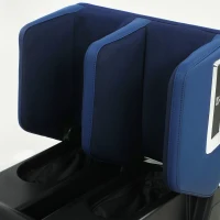 HOMCOM 2-in-1 beenmassageapparaat met warmte, luchtcompressie, timer, 3 modi & intensiteiten, blauw en zwart(m-12)