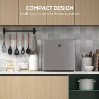 HOMCOM 35L Mini Freezer, -24℃ to -14℃ Temperature - Grey(m-5)