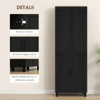 Homcom Dulap Bucatarie Alb – 5 Rafturi(m-7)