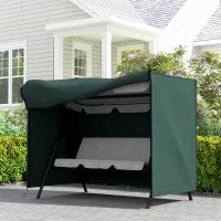 Outsunny Housse de Protection balancelle de Jardin 3 Places bâche étanche 2,05L x 1,24l x 1,64H m Oxford 600D Vert(m-9)