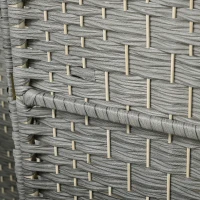 HOMCOM Separador de Ambientes de 3 Paneles Biombo Plegable 135x180 cm Pantalla de Privacidad de Polipropileno Gris Mixto(m-8)