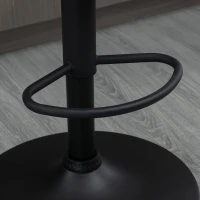 HOMCOM Modern Bar Stools Set of 2, Height Adjustable Swivel Barstools, PU Leather Upholstered Bar Chair with Backrest, Armrests and Footrest for Breakfast Bar, Counter, Kitchen, Light Grey(m-8)